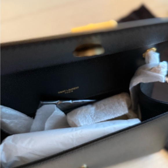 Yves Saint Laurent Black and Gold Clutch - Picture 9 of 11